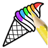 Glitter Ice Cream Coloring ไอคอน