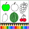 Fruits and Vegetables Coloring ไอคอน