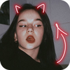 Neon Horns Devil - Neon Devil Crown Photo Editor ไอคอน