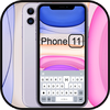 ชุดรูปแบบคีย์บอร์ด Purple Phone 11 ไอคอน