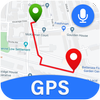 GPS แผนที่ และ เสียง การนำทาง ไอคอน